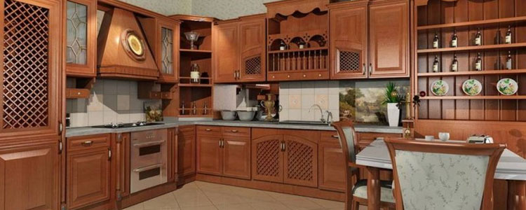 کابينت آشپزخانه تمام چوب,قیمت کابینت چوبی,رنگ کابینت چوبی